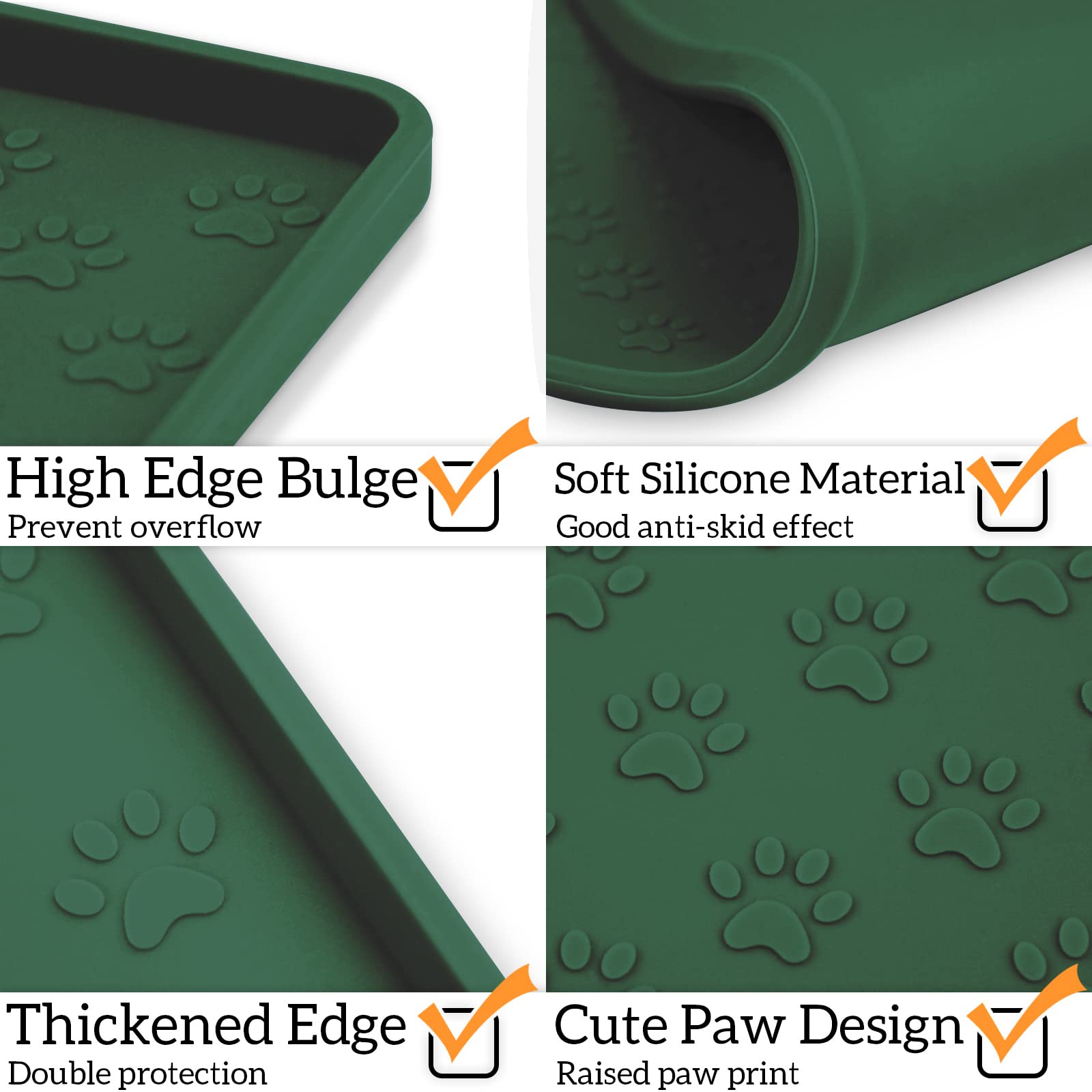 Ptlom pet placemat during dog and cat mealtime demonstrates setup.