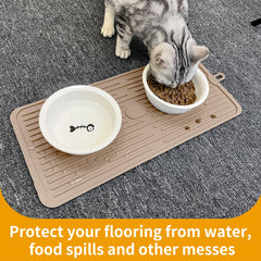 Ptlom Pet Placemat durable silicone resists tearing and cracking.