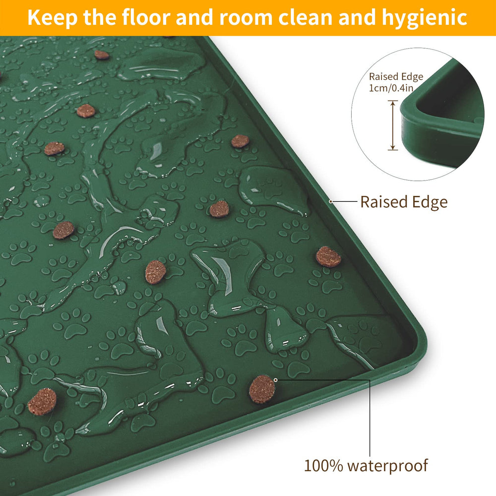 Ptlom placemat easy-clean surface cleans quickly with a brush or rinse.