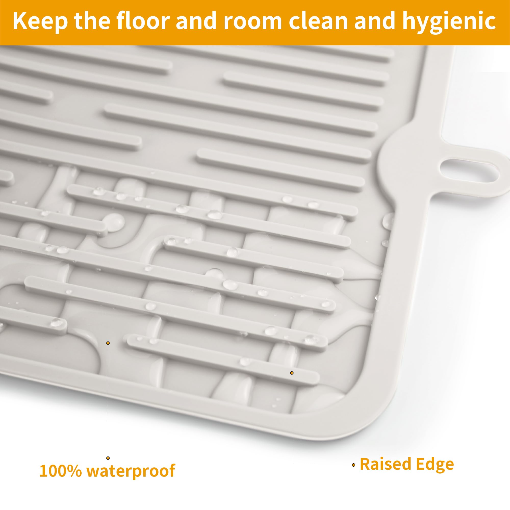Ptlom pet placemat easy-clean silicone wipes clean quickly.