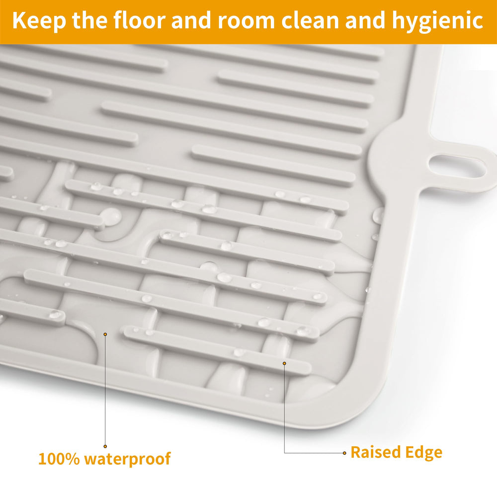 Ptlom pet placemat easy-clean silicone wipes clean quickly.