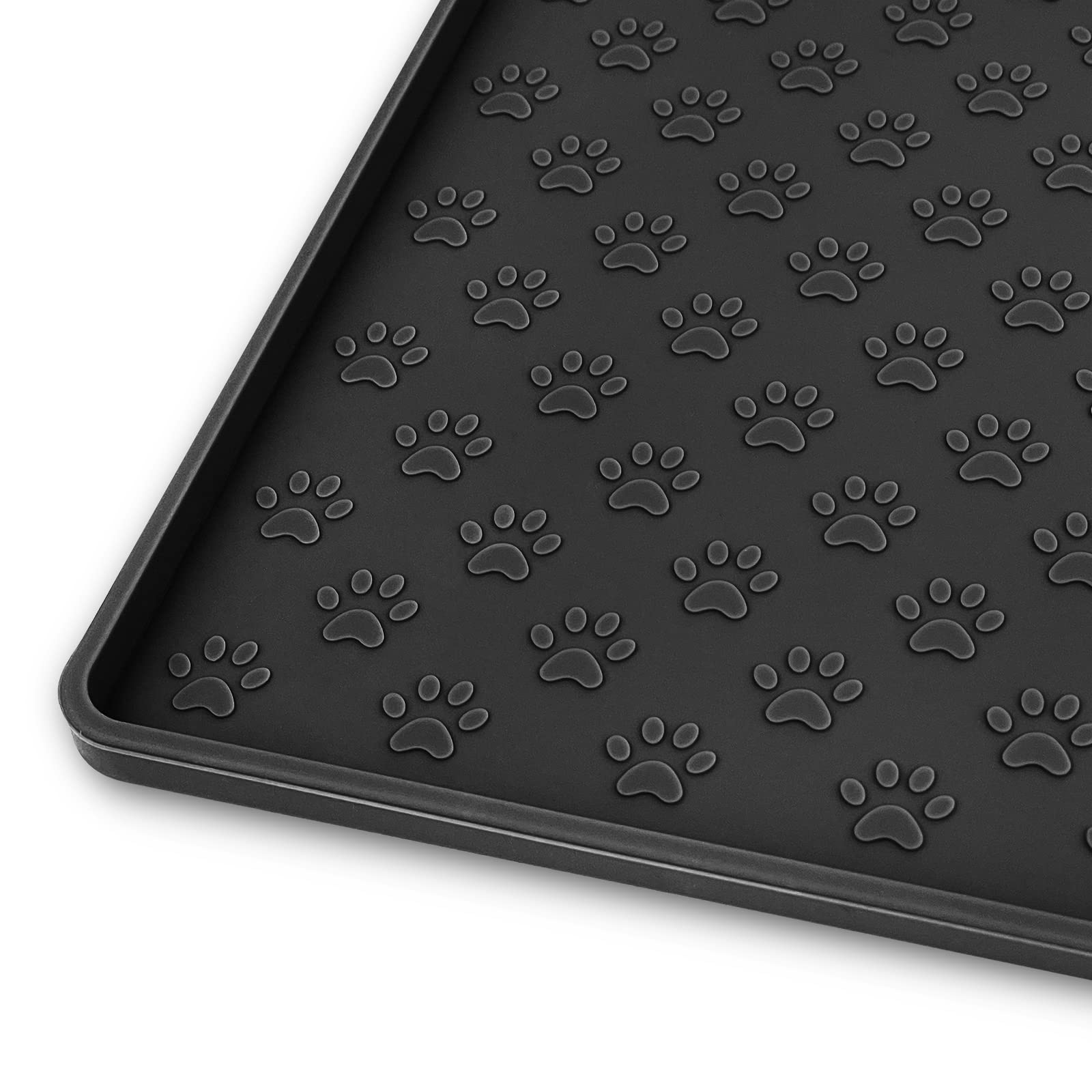 Ptlom pet placemat edge shows spill prevention during meals.