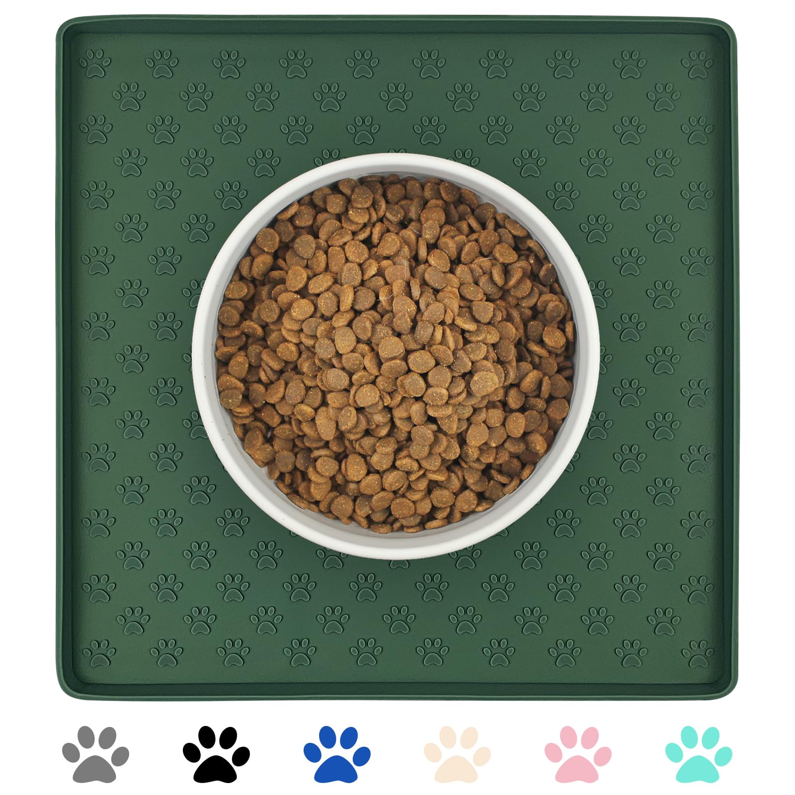 Ptlom pet placemat hunter rectangular flat prevents spills.
