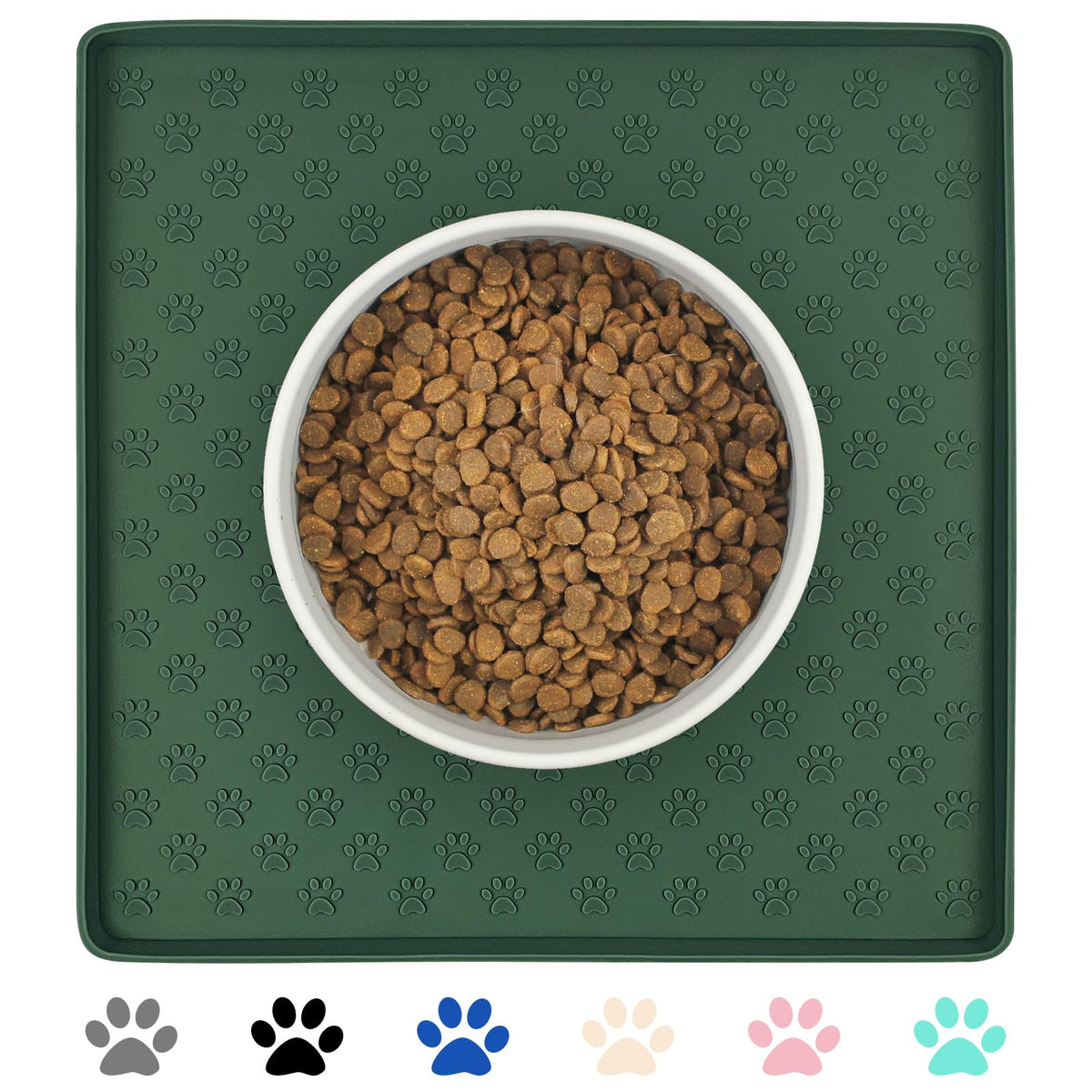 Ptlom pet placemat hunter rectangular flat prevents spills.