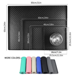 Ptlom pet placemat non-slip base keeps bowls steady.