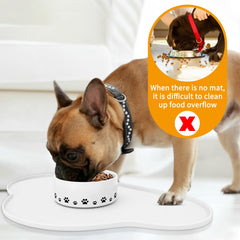 Ptlom placemat con borde alto blanco contiene derrames y evita desorden