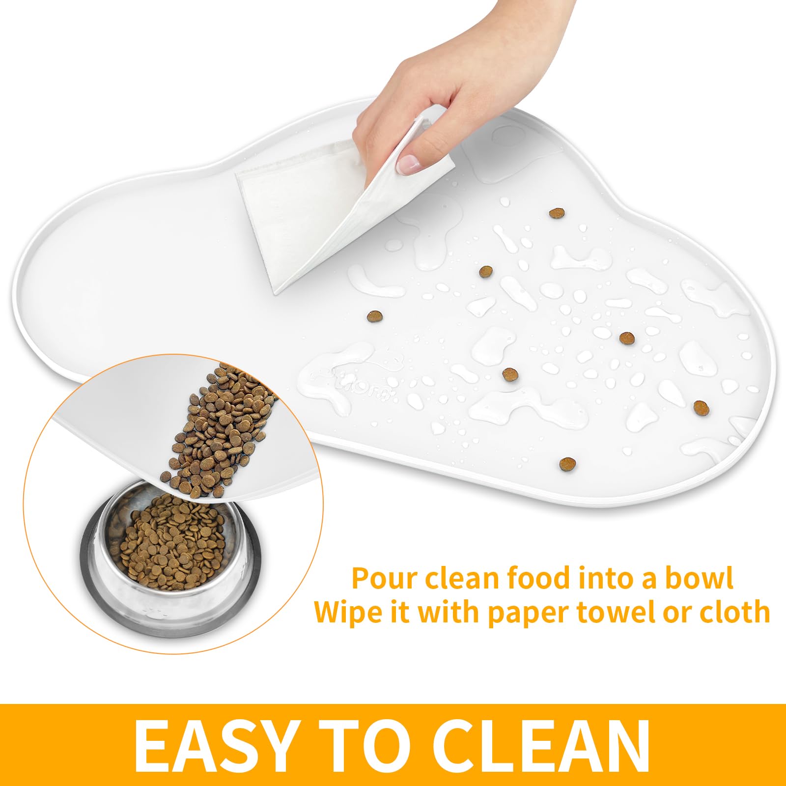 Ptlom placemat facil de limpiar blanco con lavavajillas