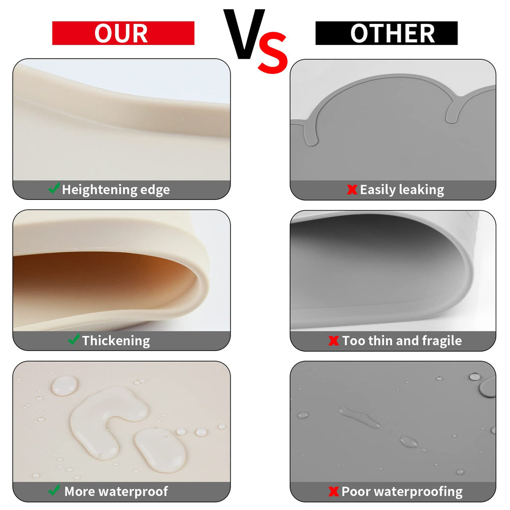 Ptlom silicone mat is dishwasher-safe for quick cleanup after meals.