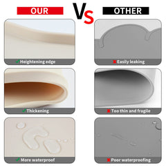 Ptlom silicone mat is dishwasher-safe for quick cleanup after meals.