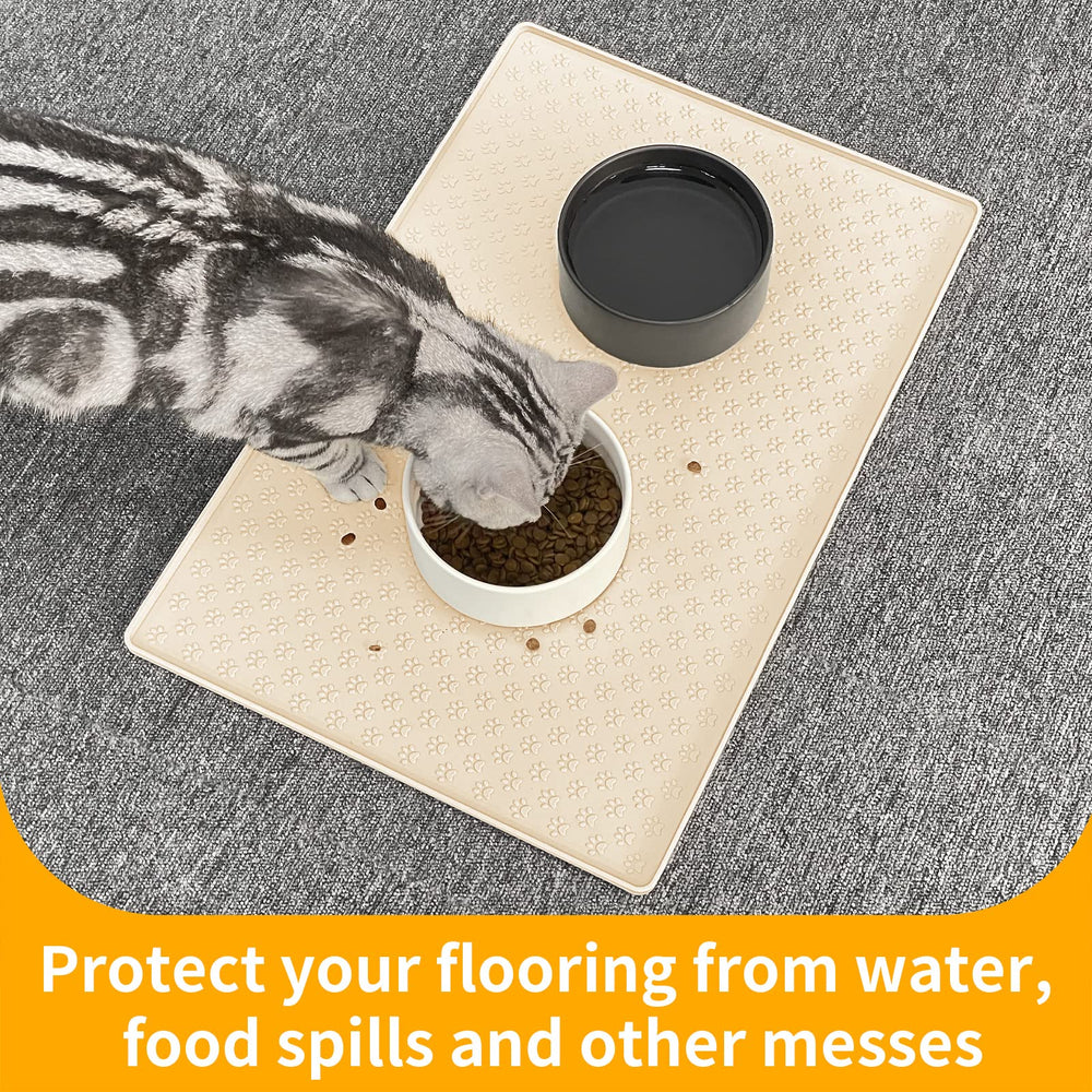 Ptlom placemat easy-clean beige surface ready for quick residue removal