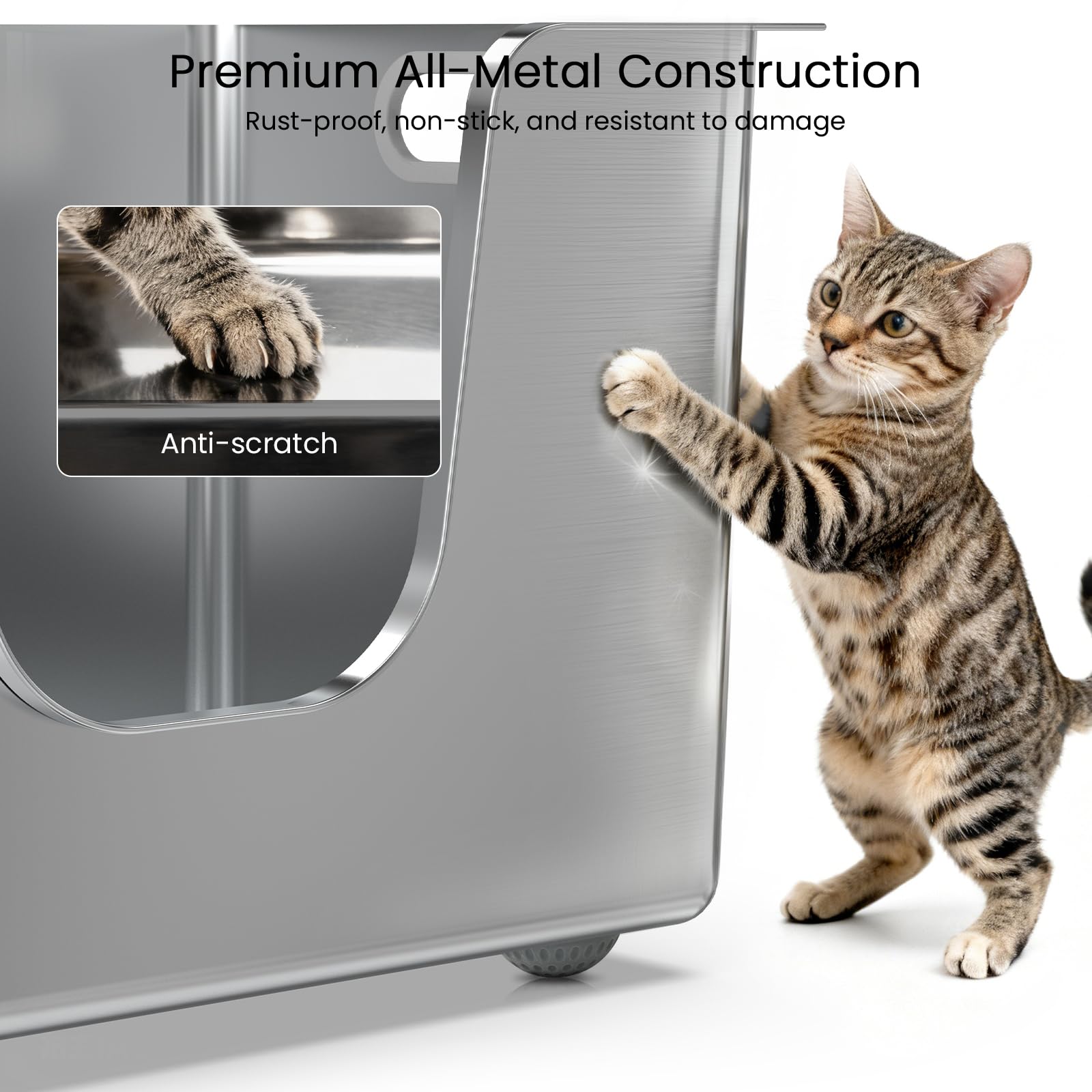 Ptlom stainless steel odorless box resists smells for a cleaner home.