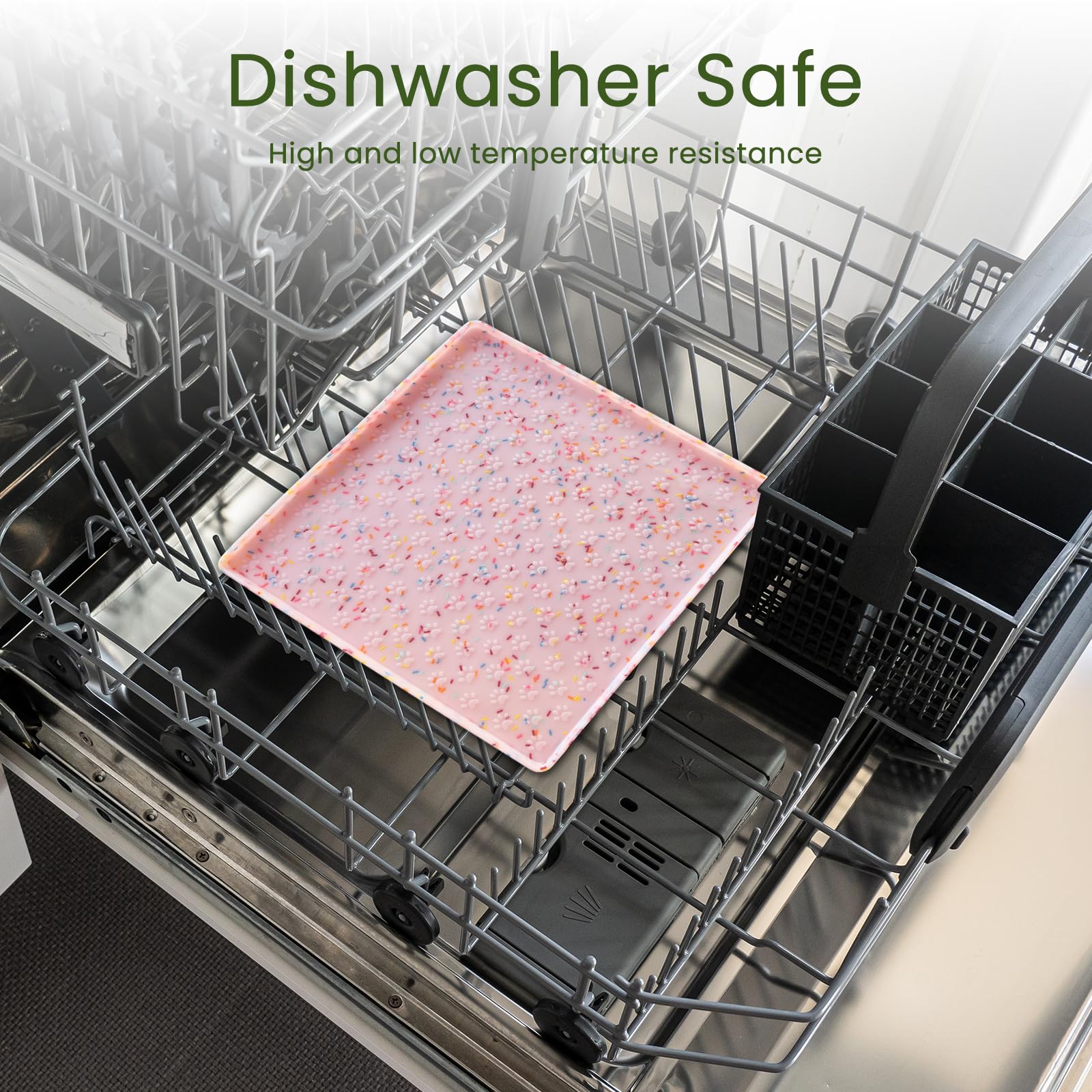 Ptlom versatile-heavy-duty pet mat supports bowls, fountains, and feeders.