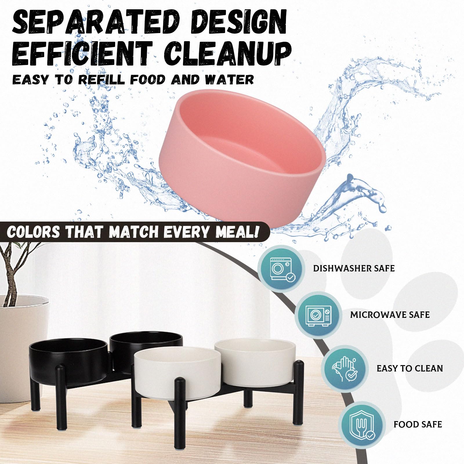 PTOBER dishwasher-safe bowls highlight easy cleaning after meals.