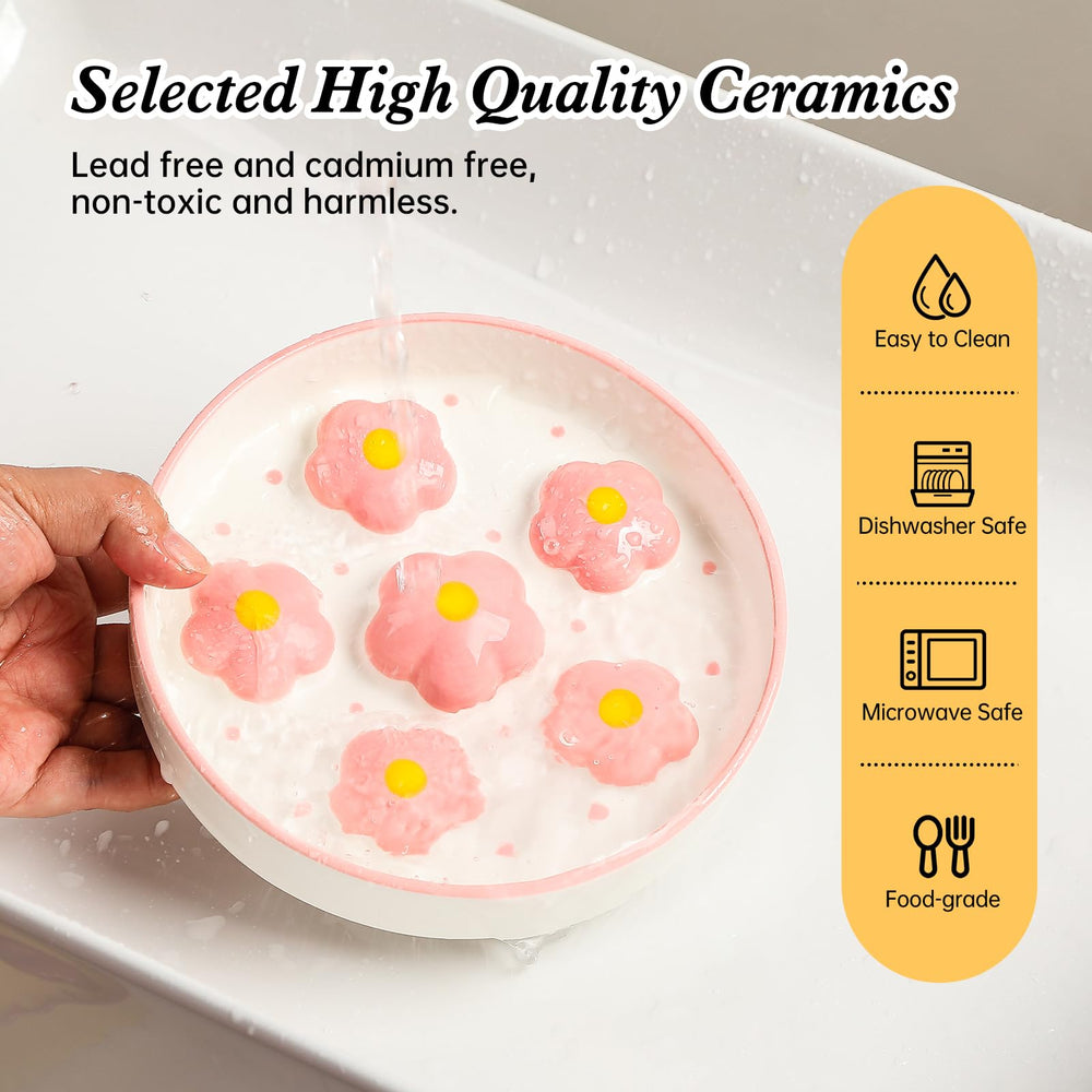 PTOBER ceramic cat slow feeder bowl anti-slip base prevents spills.