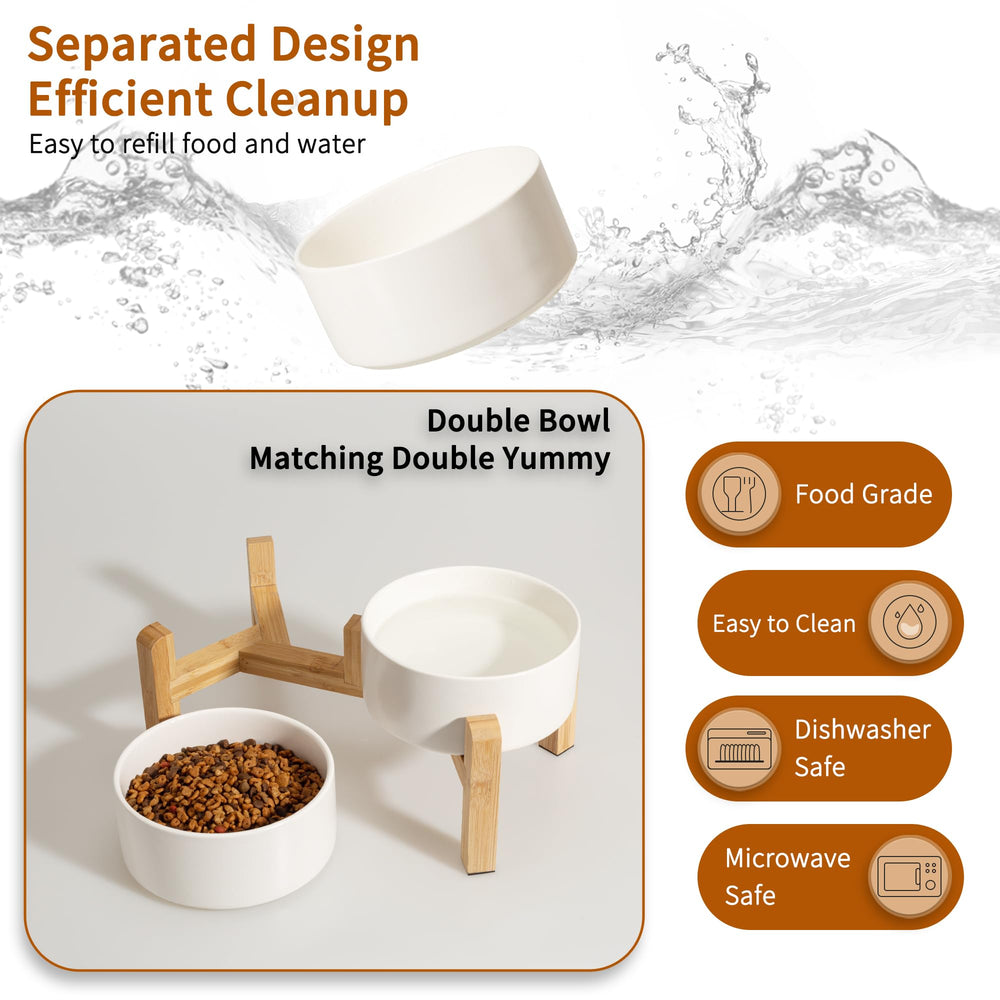 PTOBER 6-inch bowl ideal for small to medium dogs during meals.