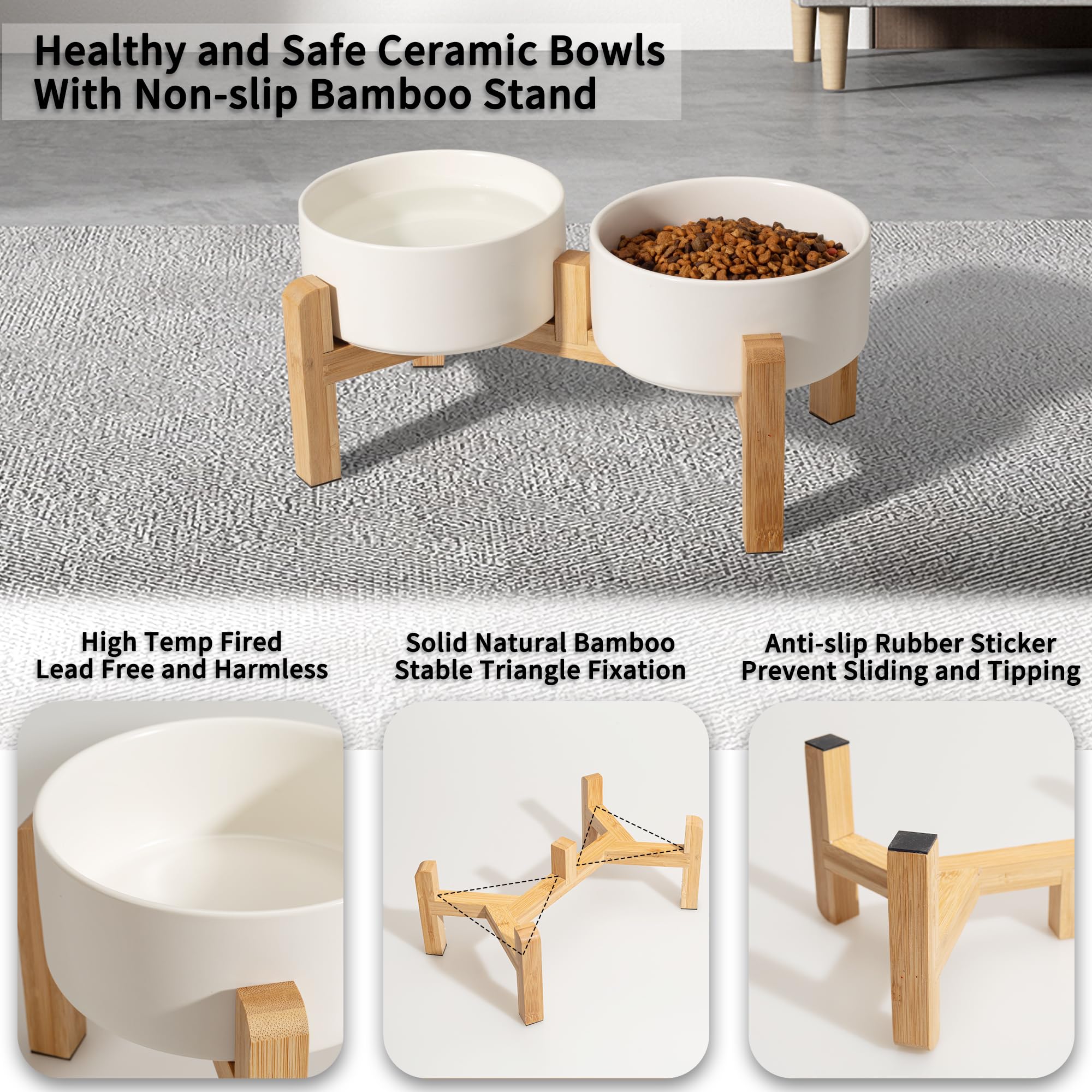 PTOBER ceramic bowls are dishwasher-safe for easy cleanup after meals.