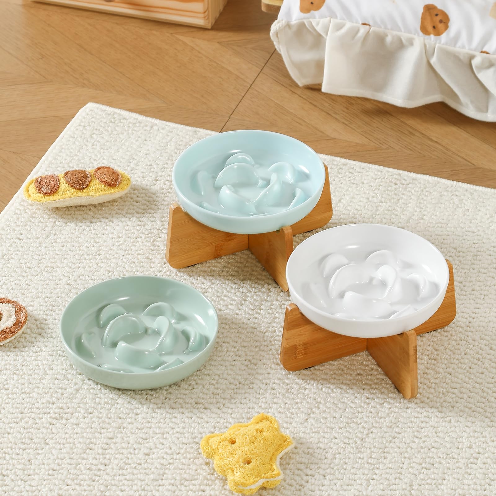 PTOBER melamine cat dish crafted from premium food-grade material