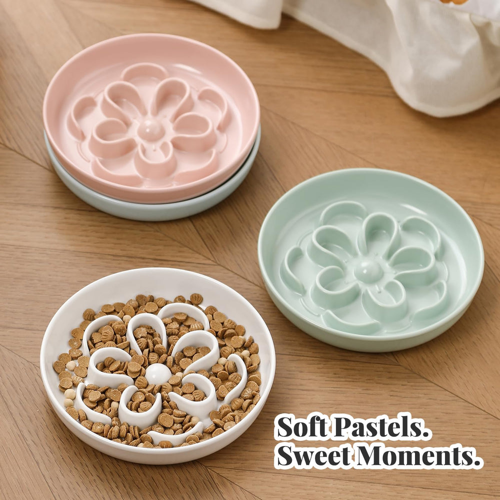PTOBER 6.3-inch wide bowl offers room to eat without whisker stress.