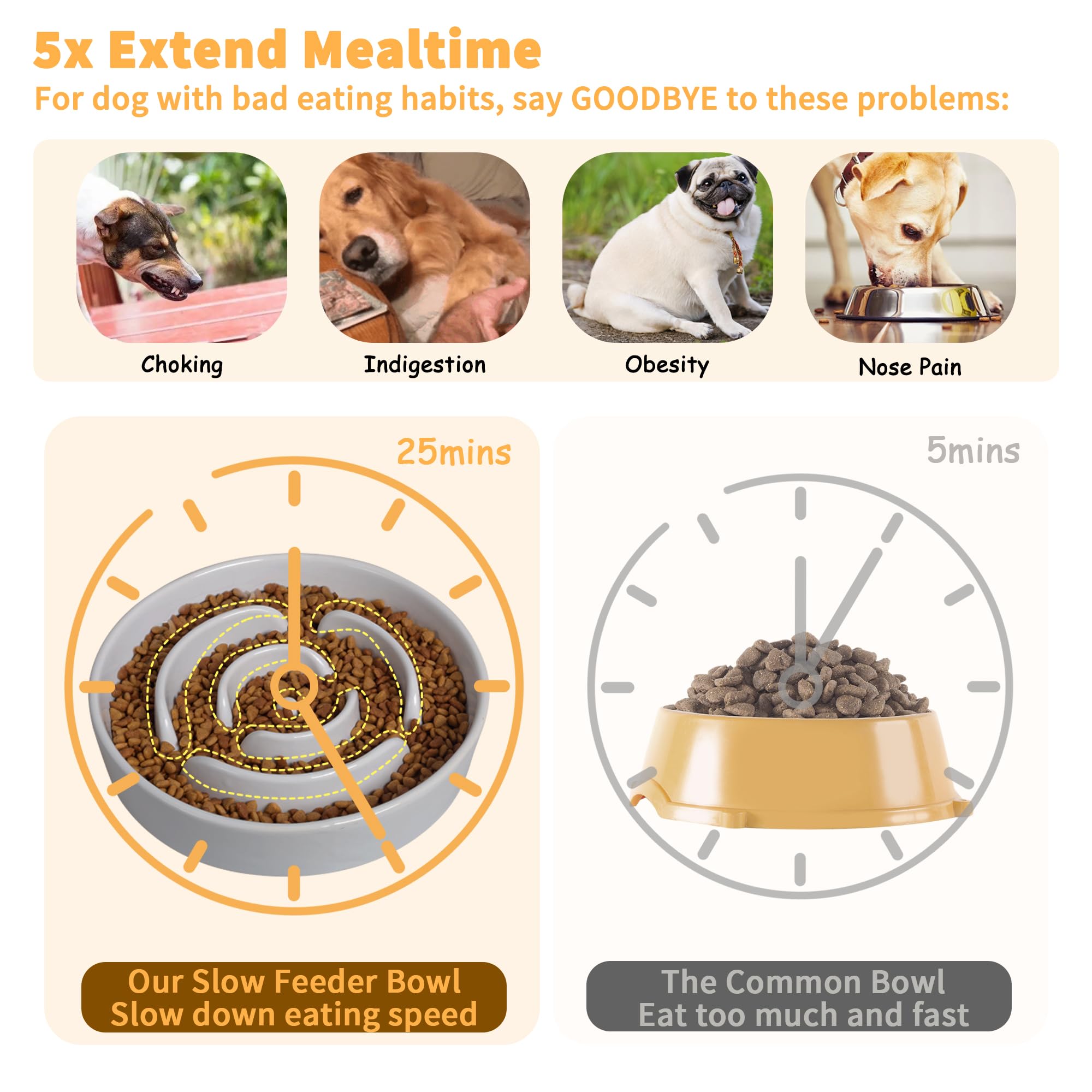 PTOBER raised ceramic dog bowl in grey supports comfortable feeding posture.