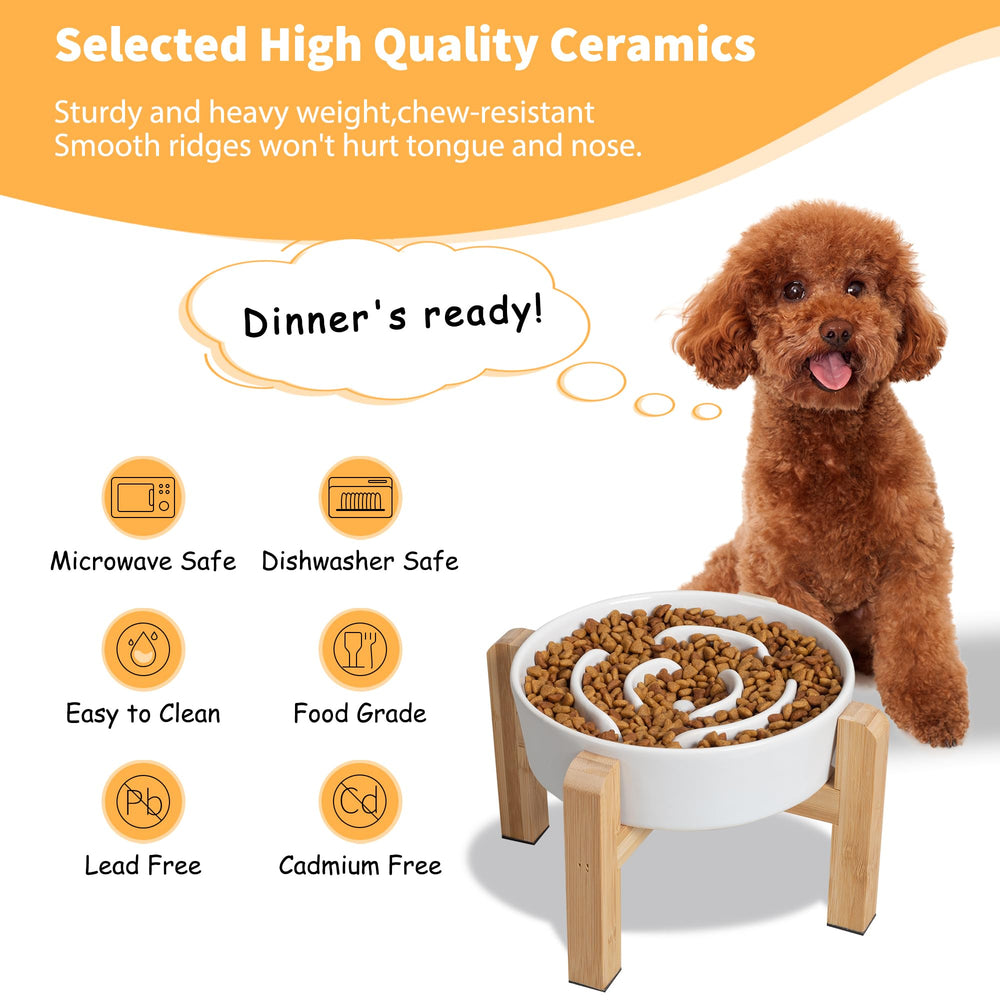 PTOBER slow-feeder bowl dishwasher-safe for easy cleaning.