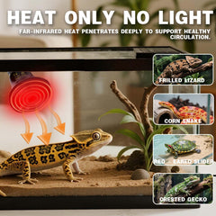 PTSCBS ceramic heat emitter in durable construction provides long-lasting reptile warmth.