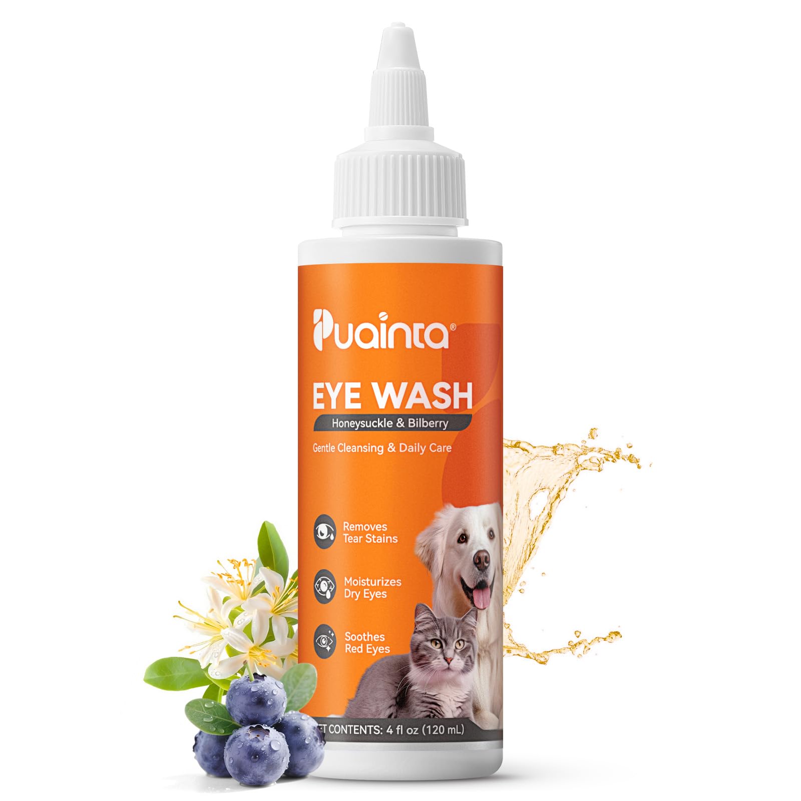PUAINTA dog eye drops bottle for gentle daily eye care.