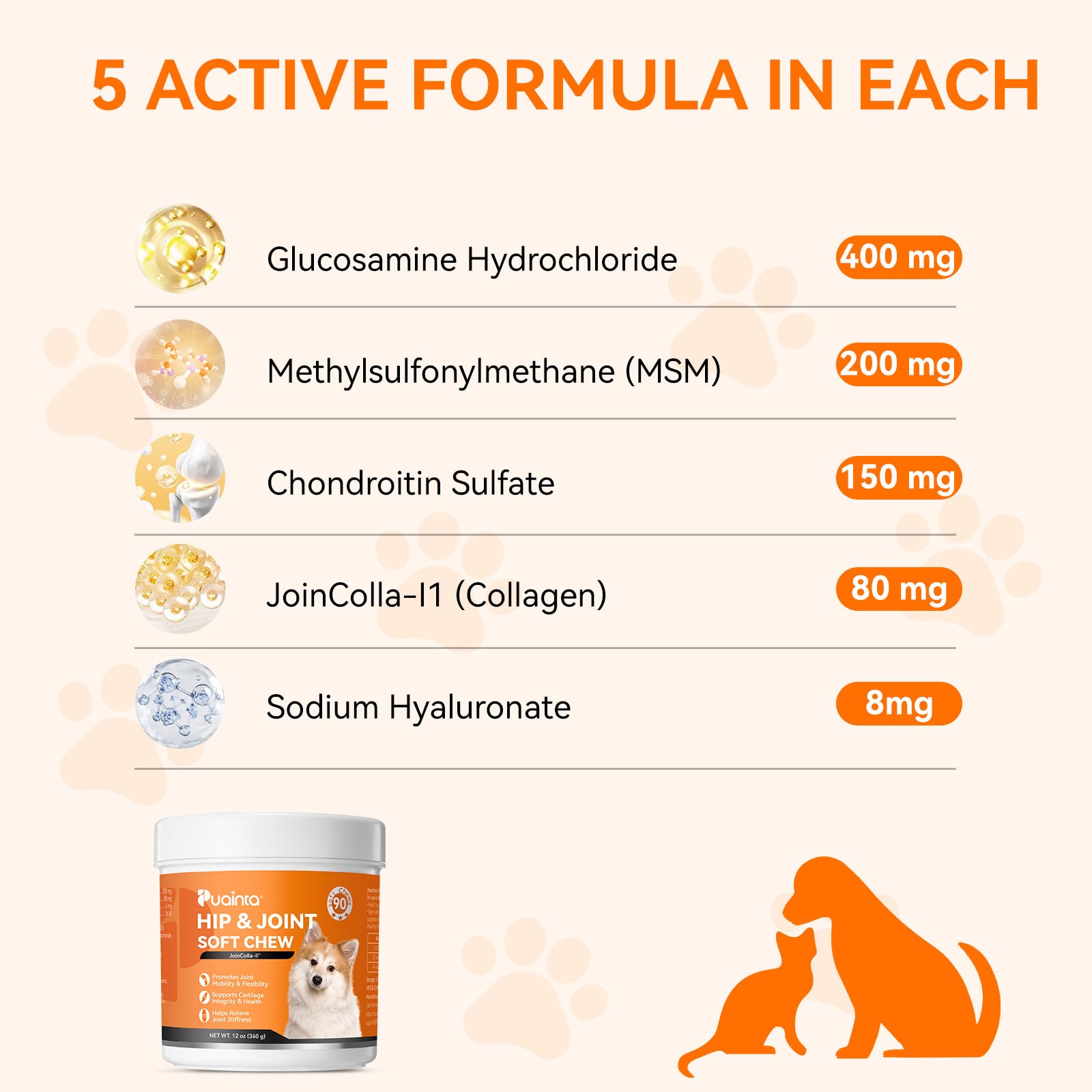 PUAINTA immune-multivitamin-pack emphasizes vitamins for overall vitality and joint health.