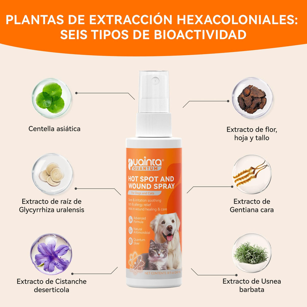 PUAINTA itch-relief application on a dog's irritated area.