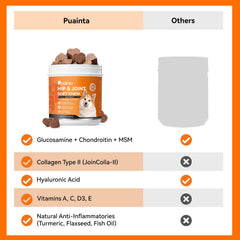 PUAINTA joint-chews-collagen-closeup highlights collagen-rich formula for joint comfort.