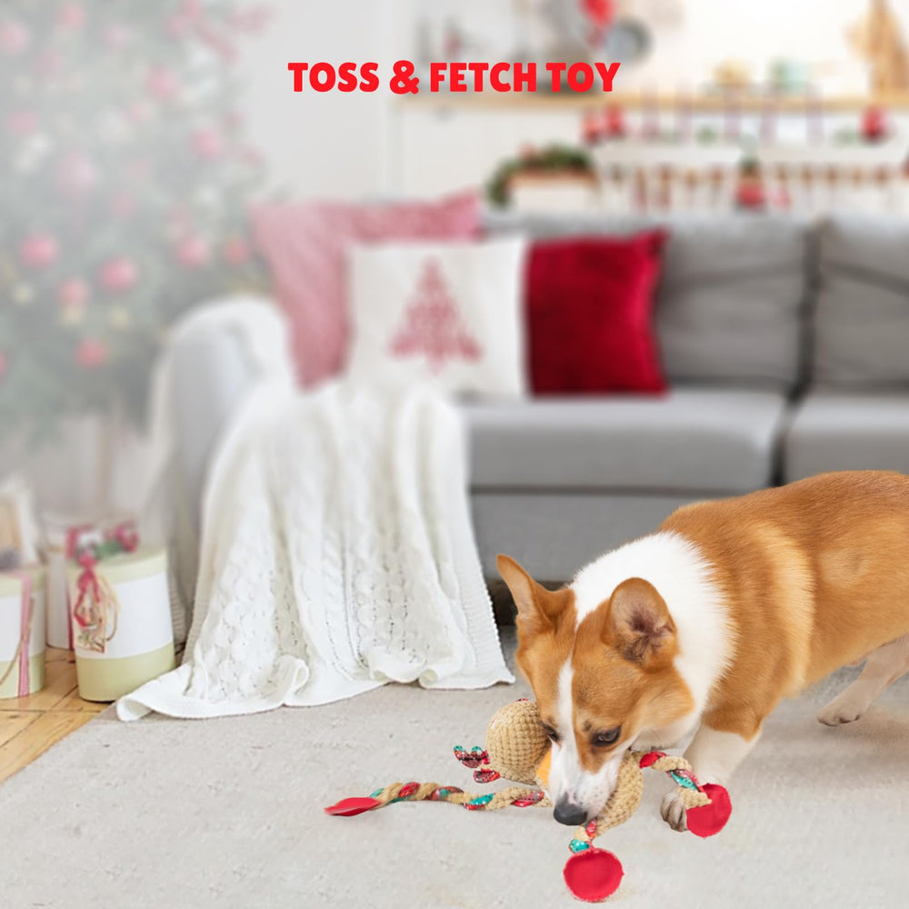 Pubialo Christmas dog toy safe chew uses non-toxic materials for worry-free fun.