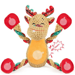 Pubialo Christmas dog toy squeaky engages large dogs with a playful sound for longer indoor sessions.