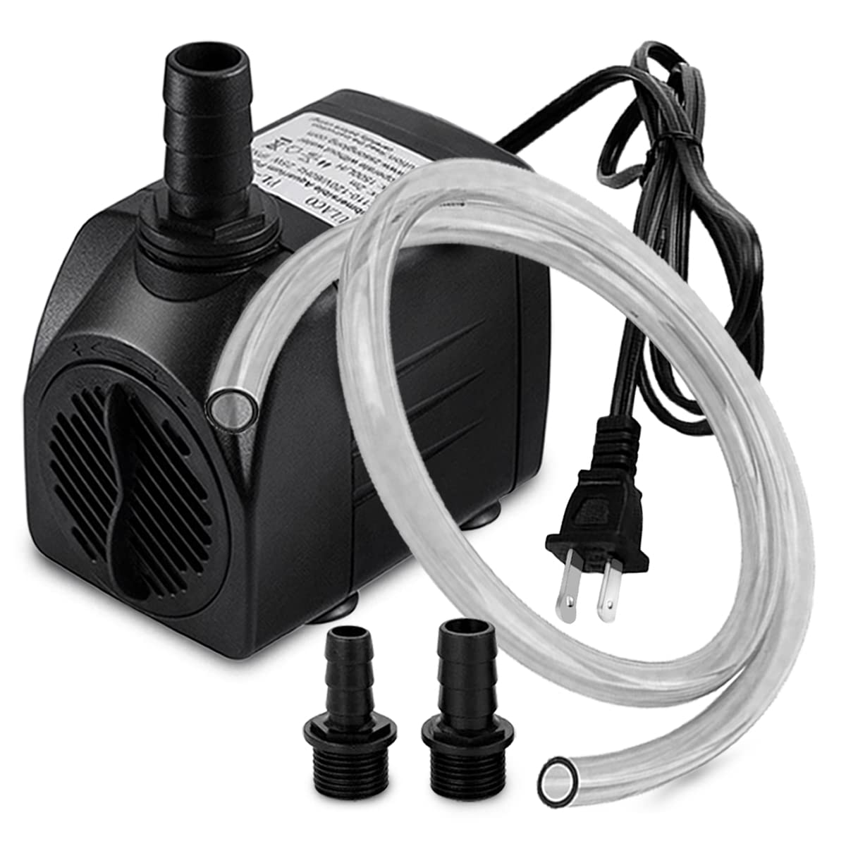 PULACO 400GPH submersible pump front view for quiet pond use.