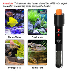 PULACO adjustable temperature dial enables precise tuning for your tank.