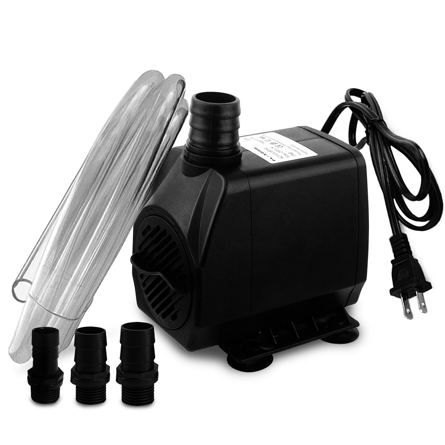PULACO Large Flow pump side view highlighting compact submersible design for ponds.
