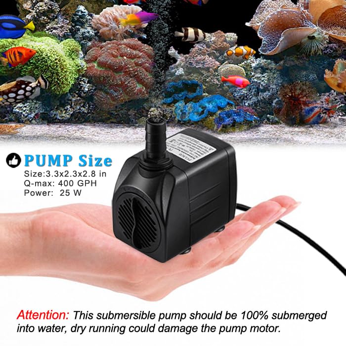 PULACO pond fountain setup showing versatile installation.