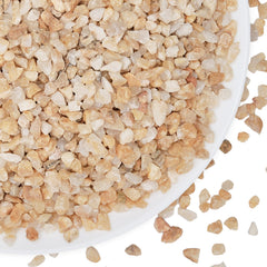 Pulovin coarse silica sand close-up showing natural grains for indoor plant drainage
