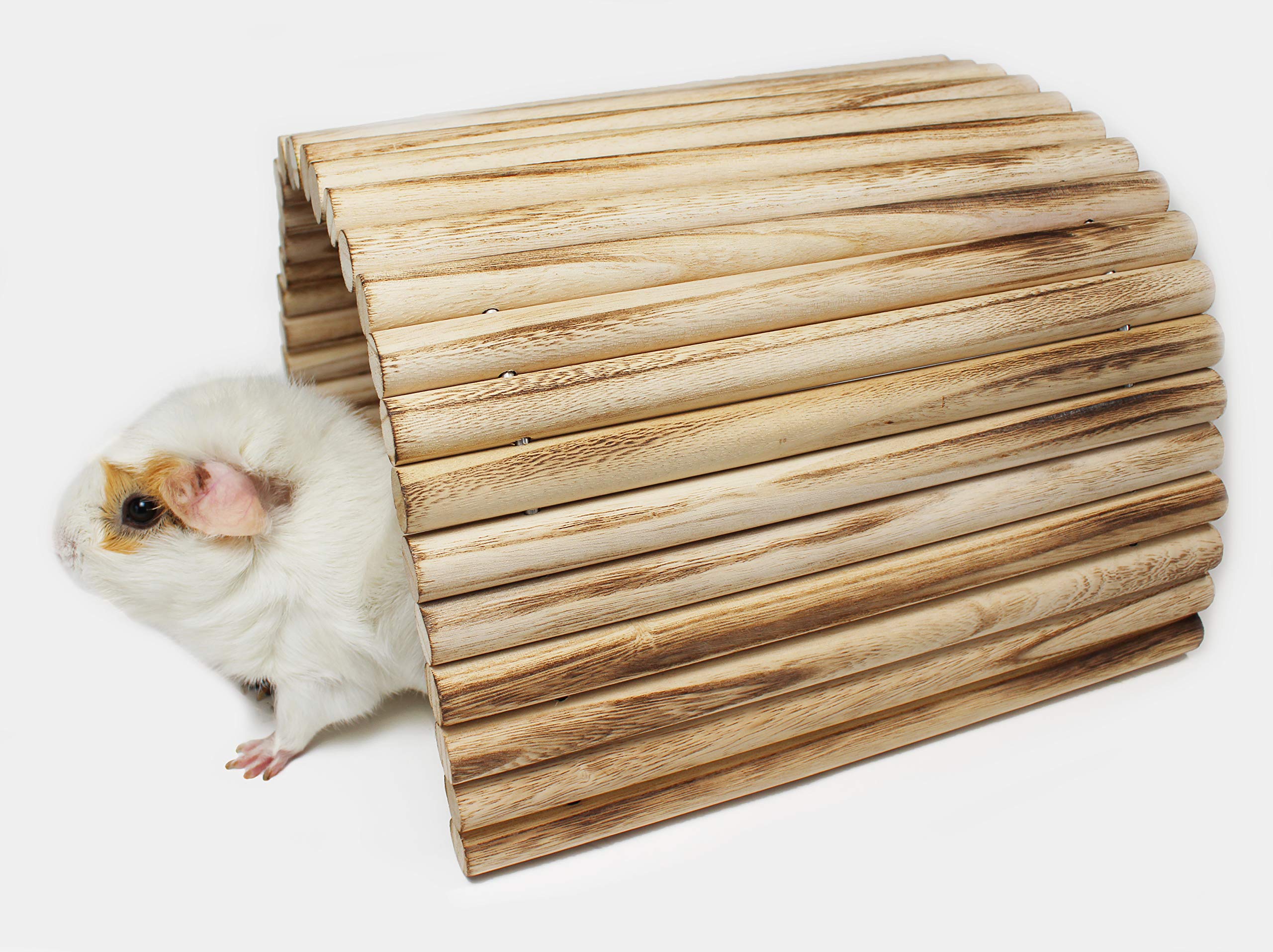 Pulse Brands Flexible Wood Hideout material-closeup reveals kiln-dried paulownia for safe chewing.