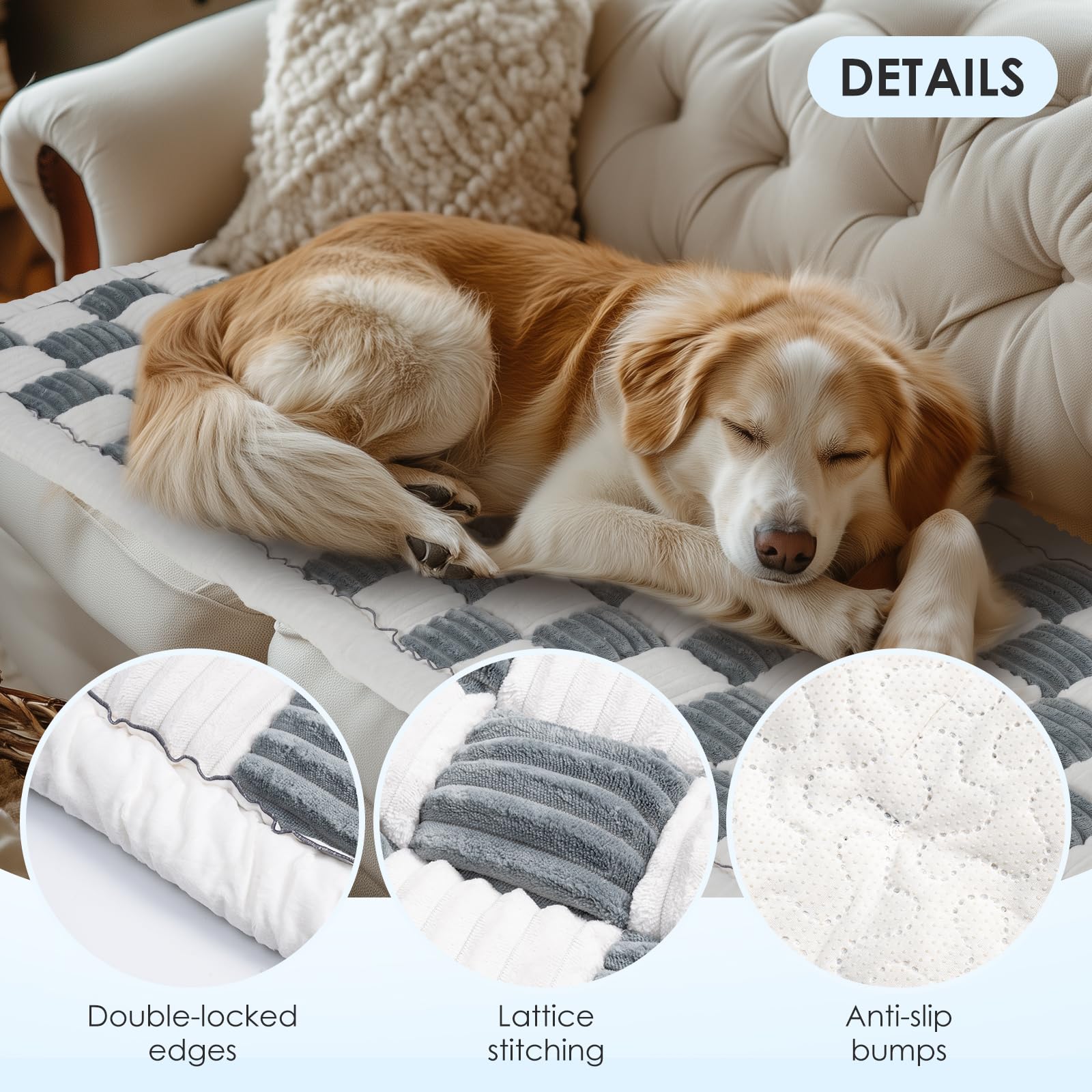 PulseFay dog couch cover soft velvet look enhances sofa style