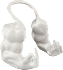 PUMEXFE Cat Muscle Arms neck wrap on a cat showcases adjustable fit for themed photos.