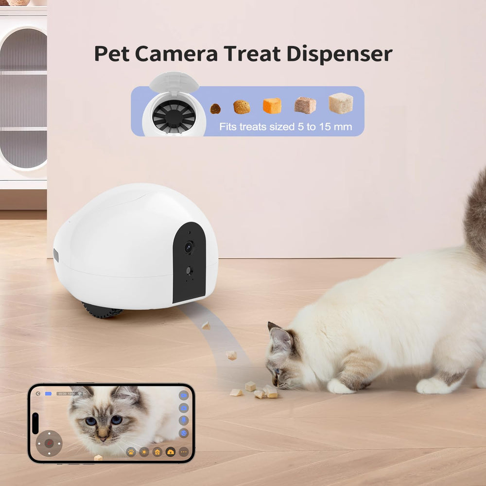 The pumpkii mobile pet camera records in 1080p for real-time monitoring.