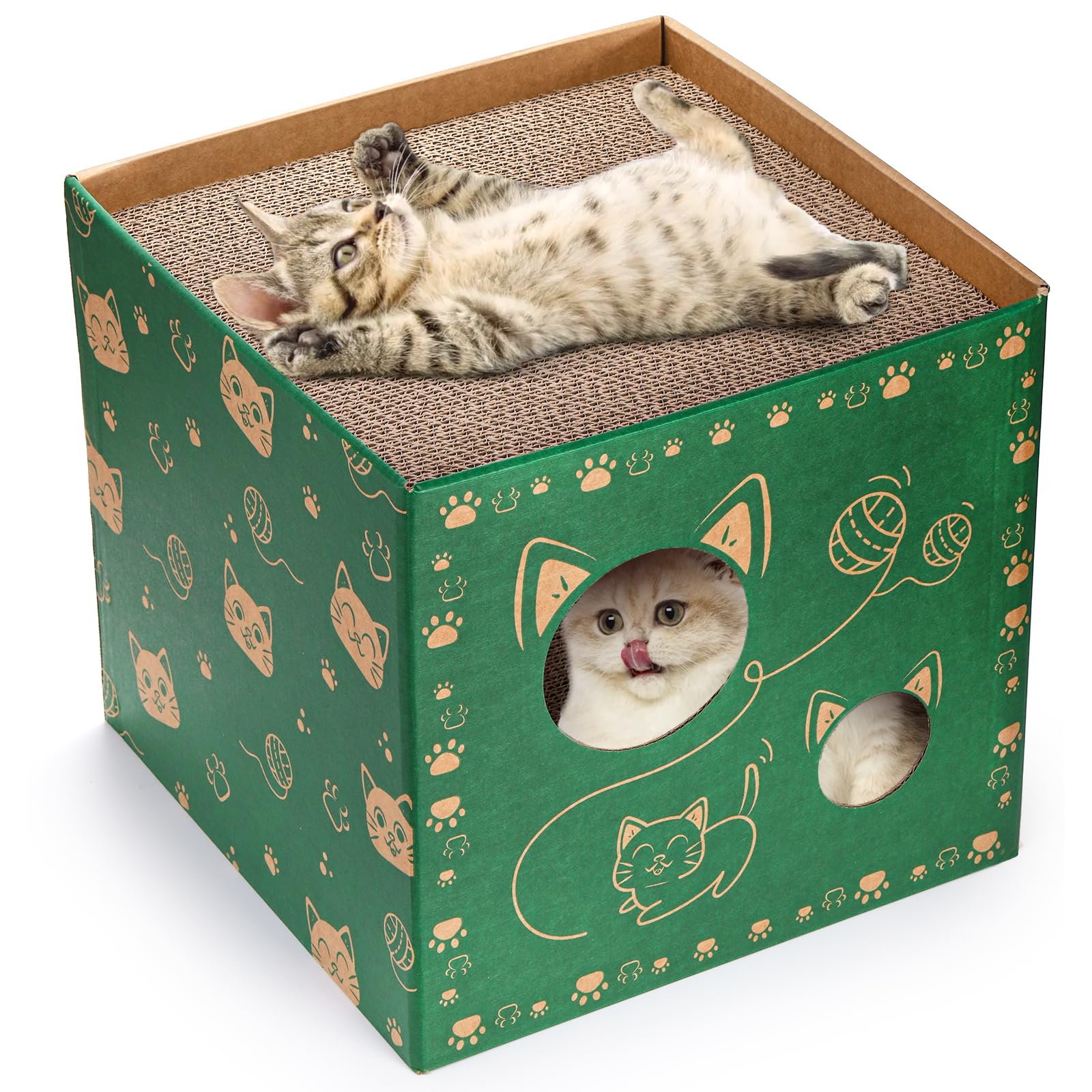 Pumtus scratching pads on top and bottom for paw exercise