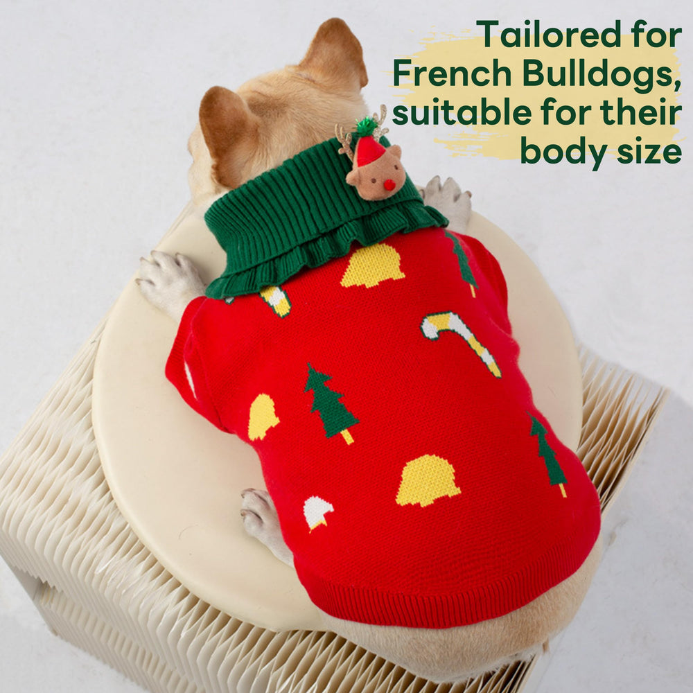 PUMYPOREITY happy dog in festive outfit suitable for photos.