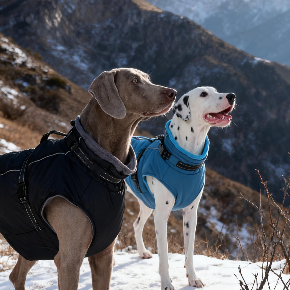 PUMYPOREITY blue snowsuit offers warmth and weather protection during outdoor adventures.