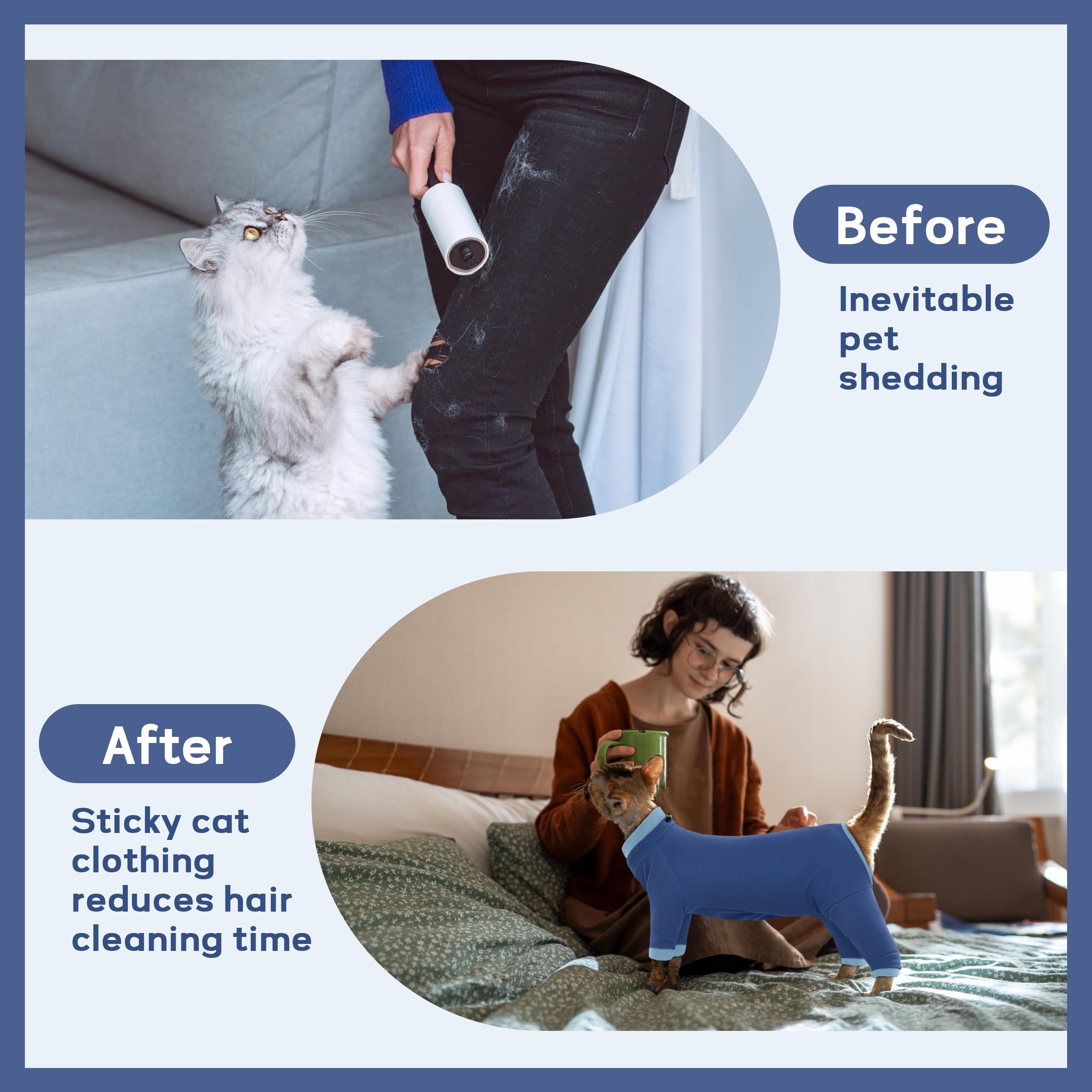 PUMYPOREITY recovery-suit four-legged design helps deter licking after surgery.