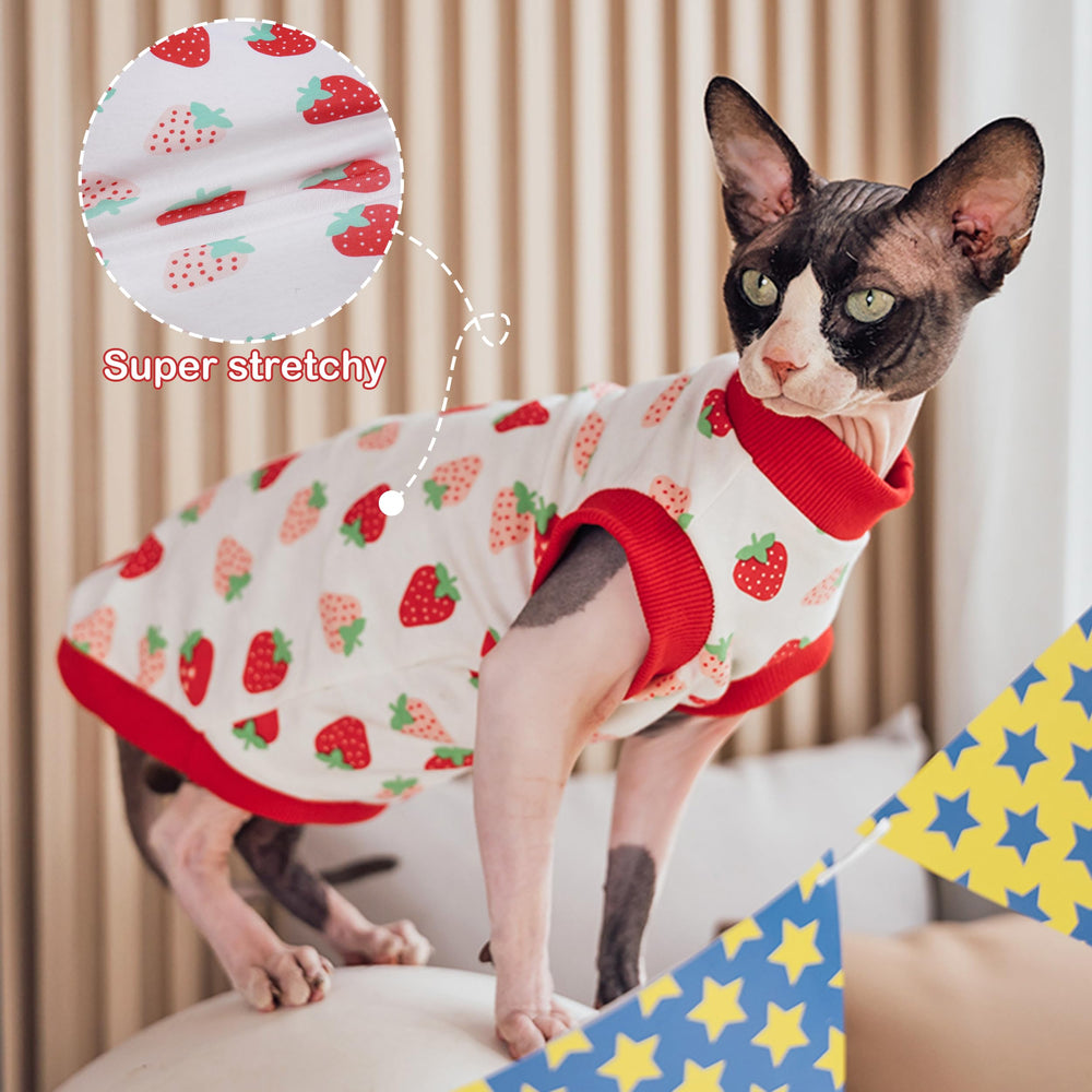 PUMYPOREITY pullover-pajamas provide cozy comfort for cats during naps and play