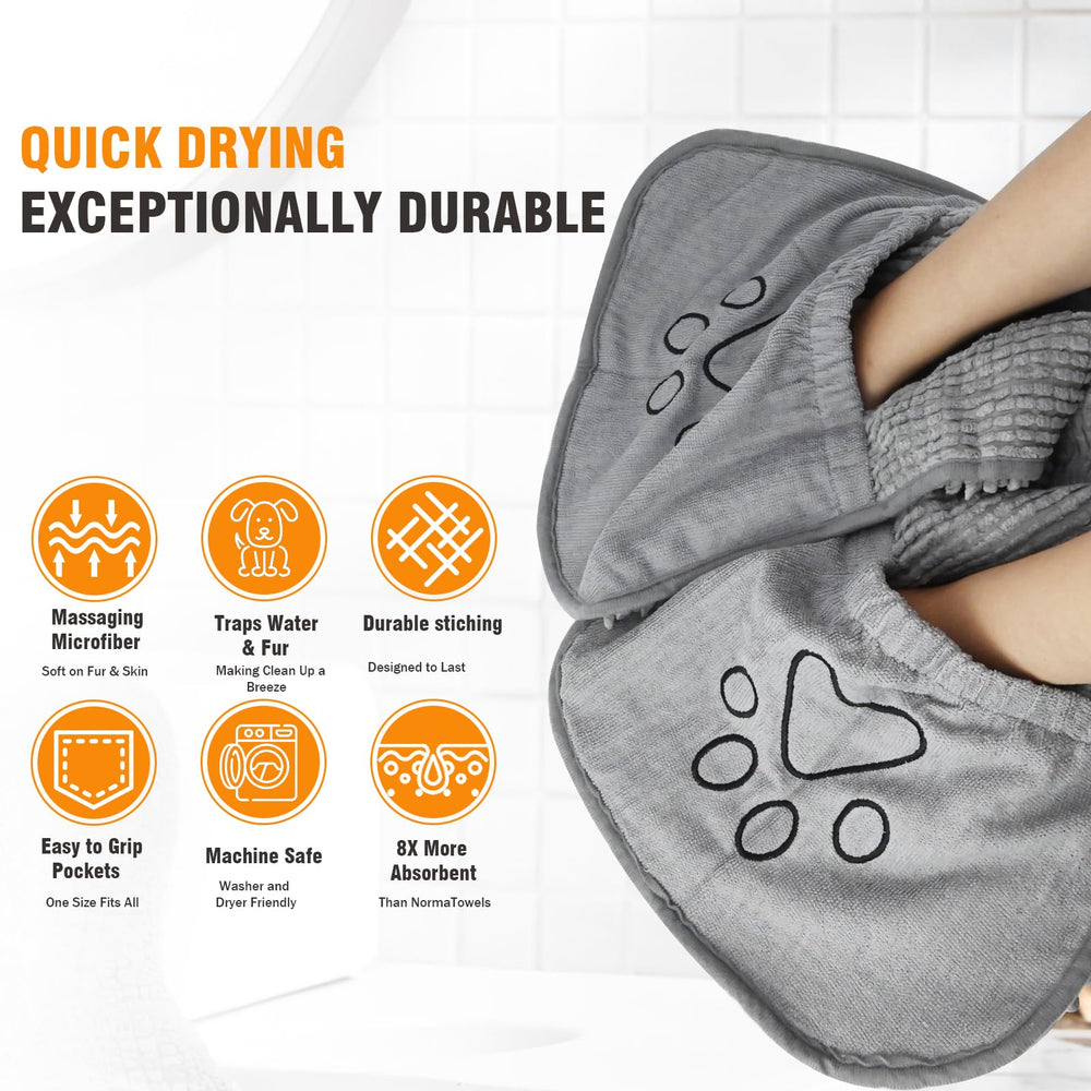 Puomue easy-clean machine-washable dog towel ready for repeated use.