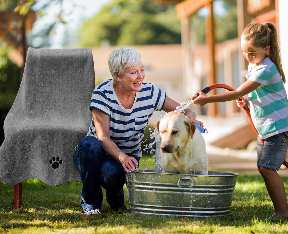 Puomue microfiber dog towel durable double-stitched hems withstand washing