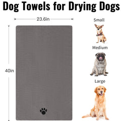 Puomue microfiber dog towel large size wraps bigger dogs after baths