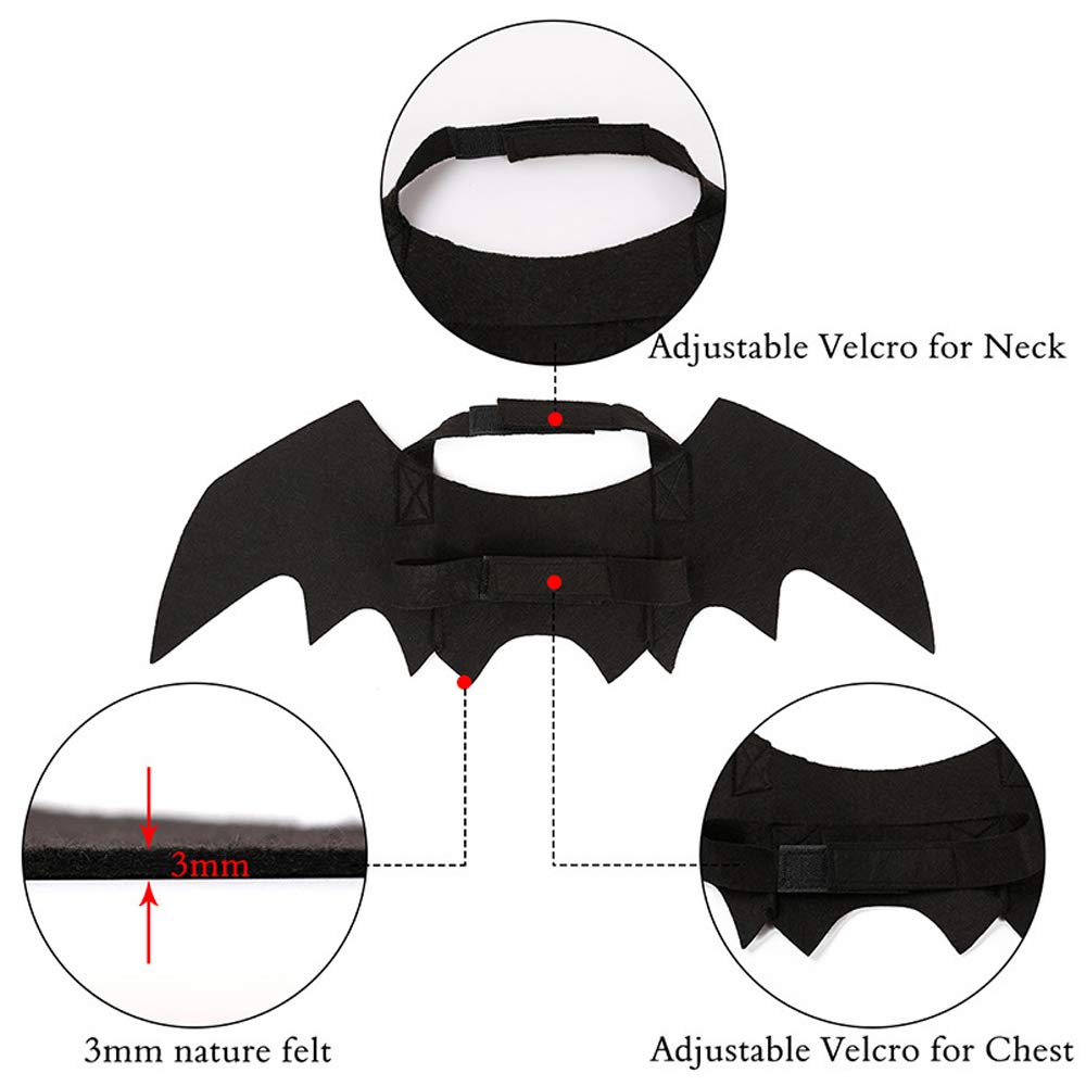 Puoyis cat dress-up accessory bat wings adds cute festive flair.