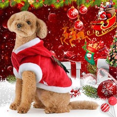 Puoyis Christmas-present dog costume ideal for parties and gifting.
